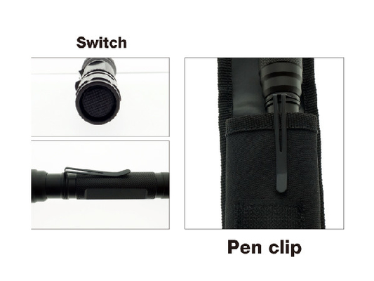 Geleneksel handsize 2 * AA piller kullanışlı cree yüksek lümen LED EDC için yakınlaştırma el feneri