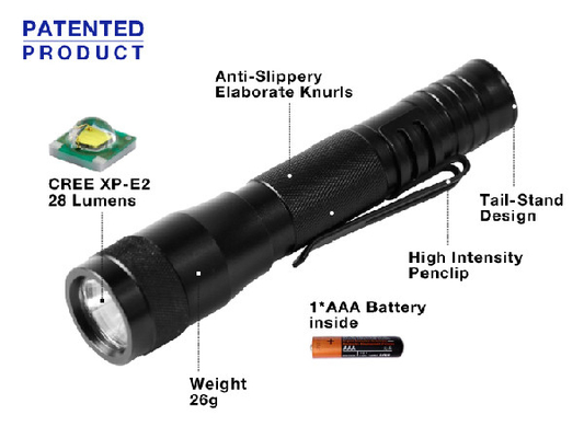 EDC Parlaklık Anahtarlık Feneri, Titanyum Alaşımlı Mini Custom Made Led Fenerleri