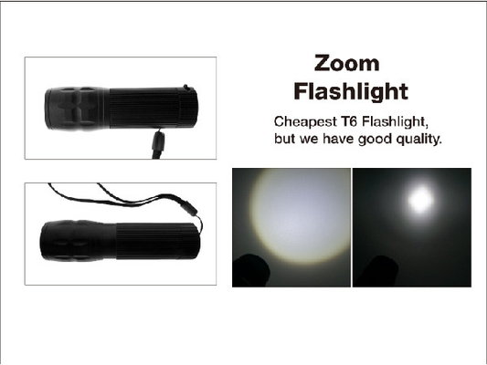 XML T6 EDC LED El Feneri Küçük Güneş Zoom Cep Boyutu 4 * AAA Piller Meşale