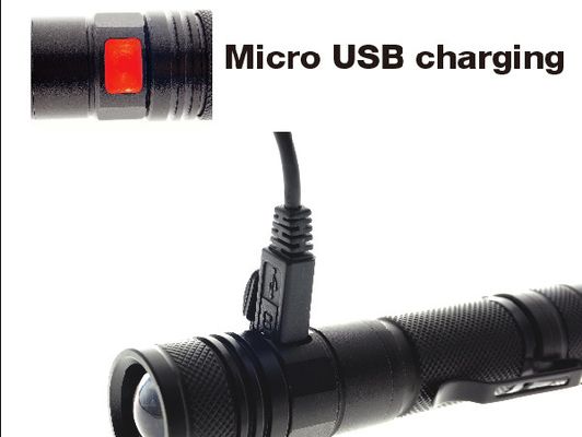 Mikro USB Şarj ile Taşınabilir Şarj Edilebilir EDC LED El Feneri Kompakt Glow