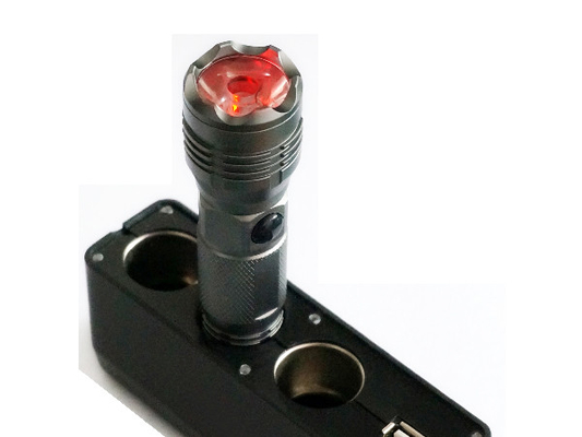Kırmızı / Gümüş Starlite EDC LED El Feneri Şarj Edilebilir Tip Push Button Anahtarı