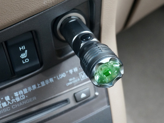 Kırmızı / Gümüş Starlite EDC LED El Feneri Şarj Edilebilir Tip Push Button Anahtarı